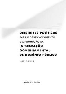 Diretrizes políticas para o desenvolvimento e a promoção da informação governamental de domínio público